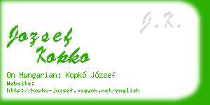 jozsef kopko business card